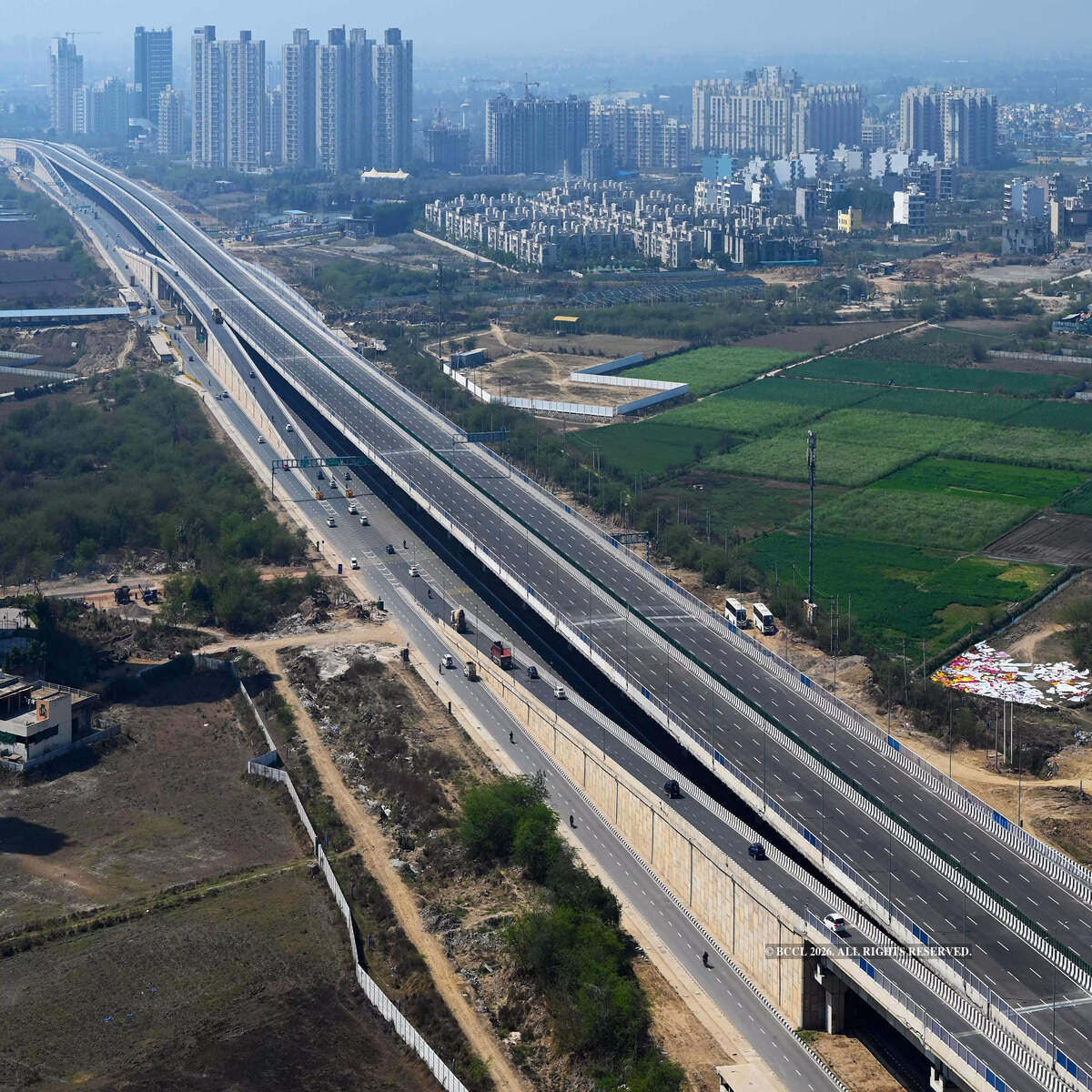 Dwarka Expressway corridor—real location photograph